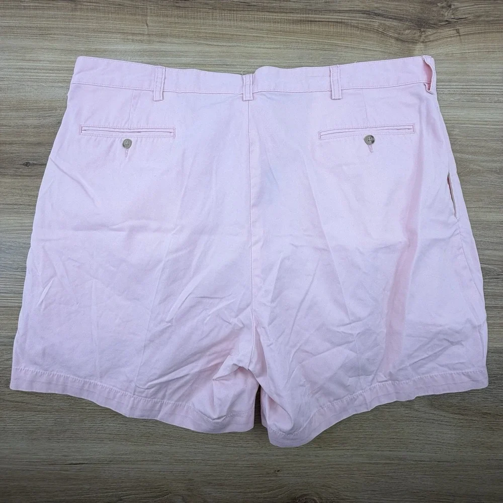Polo Ralph Lauren Andrew Shorts Pleated Pink Chino Men's 42 Vintage Y2K 6" Ins - Picture 4 of 7